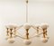 16 Light Brass Sputnik Chandelier with Oval Globes 13