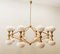 16 Light Brass Sputnik Chandelier with Oval Globes 3