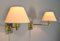 Mid-Century Sconces in Brass with Swivel Arm by George W. Hansen for Metalarte, Set of 2 5