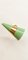 Adjustable Green & Gold Cone Wall Lamp, Image 8