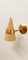 Adjustable Cream & Gold Cone Wall Lamp, Image 2