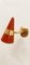 Red & Gold Adjustable Cone Sconce, Image 5