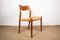 Mid-Century Danish Teak & Rope Model 71 Dining Chairs by Niels Moller for J.L. Mollers, 1960s, Set of 4, Image 9