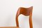 Mid-Century Danish Teak & Rope Model 71 Dining Chairs by Niels Moller for J.L. Mollers, 1960s, Set of 4, Image 14