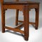 Antike englische viktorianische Eichenholz Stühle, 2er Set 12