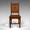 Antike englische viktorianische Eichenholz Stühle, 2er Set 5