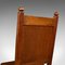 Antike englische viktorianische Eichenholz Stühle, 2er Set 11