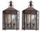 Vintage Sconces in Wrought Iron and Glass, Set of 2 1