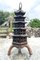 Vintage Japanese Cast Iron Five Storied Pagoda Lantern 4