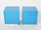 Blue Lacquer Brass Nightstands by Guy Lefevre for Maison Jansen, 1970s, Set of 2 5