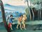 Adam and Eve Expelled from Paradise, 20th-Century, Oil on Panel, Framed 5