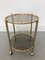 French Glass Bar Cart with Removable Tray, 1950s 5