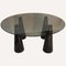 Black Marble Geometric Organic Shaped Coffee Table in Style of Massimo Vignelli 12