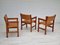 Leather & Beech Armchairs by Hans J. Wegner for Getama, 1960s, Set of 3 1