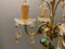 Lámpara de araña italiana con frutas de cristal de Murano dorado, Imagen 6