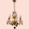 Lámpara de araña italiana con frutas de cristal de Murano dorado, Imagen 12