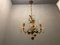Lámpara de araña italiana con frutas de cristal de Murano dorado, Imagen 3