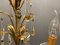 Lámpara de araña italiana con frutas de cristal de Murano dorado, Imagen 10