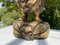 Sculpture de Bouddha en Bois Patiné de Couleur Dorée 6