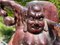 Chinesische Patinierte Hölzerne Buddha Skulptur 3