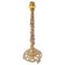 French Gold-Coloured Lamp in Brass and Faux Bamboo, 1940, Image 1