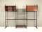 Italian Wall Units or Room Dividers in Teak and Brass, 1950, Set of 2 4