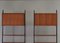 Muebles de pared o biombo italianos de teca y latón, 1950. Juego de 2, Imagen 7
