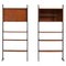 Italian Wall Units or Room Dividers in Teak and Brass, 1950, Set of 2 1