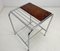 Tavolino funzionalista in metallo cromato e legno, anni '50, Immagine 4