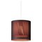 Grey and Red Moaré Ms Pendant Lamp by Antoni Arola 1