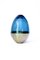 Blue Green and Brass Patina Homage to Faberge Jewellery Egg Vase by Pia Wüstenberg 3