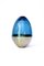 Blue Green and Brass Patina Homage to Faberge Jewellery Egg Vase by Pia Wüstenberg, Image 3