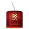 Lámpara colgante Moaré Lm en rojo de Antoni Arola, Imagen 1