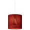 Red Moaré Ms Pendant Lamp by Antoni Arola 1