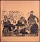 Unbekannt, Männer, die die Pfeife rauchen, Original Holzschnitt, frühes 20. Jh 1