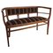 20th Century Italian Upholstered Carved Wood Hallway Bench 1