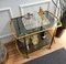 Italian Two-Tier Brass and Glass Bar Cart with Dark Glass Top by Milo Baughman, 1960s 5