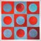 Natalia Roman, habitación roja con azulejos, 2022, acrílico sobre papel de acuarela, Imagen 1