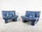 Italian Lounge Chairs by Nicoletti Salotti, 1980s, Set of 2 3