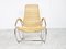 Rocking Chair Vintage en Chrome et Osier, 1970s 5