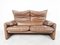 Leather Maralunga Sofa by Vico Magistretti for Cassina 8