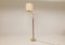 Mid-Century Brass and Leather Floor Lamp from Falkenbergs Belysning, Sweden, 1960s, Image 3