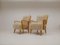 Art Deco Swedish Grace Sheepskin Lounge Chairs, 1940s 2