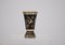 Späte Art Deco Vase aus Hyalite Glas mit Antilopen Dekoration 1