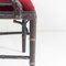 Chaise Style Chippendale en Faux Bambou Noirci avec Siège en Velours Rouge 11