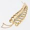 French Diamonds 18 Karat Yellow White Gold Leaf Brooch, 1960s 5