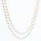 White Cultured Pearls Double Row Necklace, 1970s 12