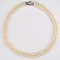 White Cultured Pearls Double Row Necklace, 1970s 7