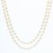 White Cultured Pearls Double Row Necklace, 1970s 13