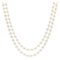 White Cultured Pearls Double Row Necklace, 1970s 1